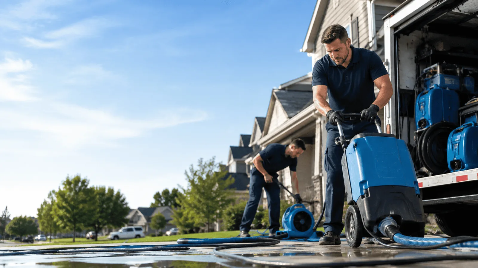 Basement Flooding being performed in Oakland Gardens, NY